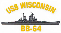 USS Wisconsin BB-64 Decal