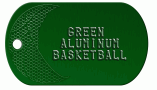 Basketball Green Dog Tag