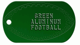 Football Green Dog Tag