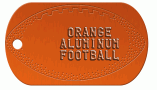 Football Orange Dog Tag