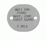 WWII NAVY P1940 Dog Tag