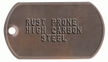 Rusty Steel Dog Tag