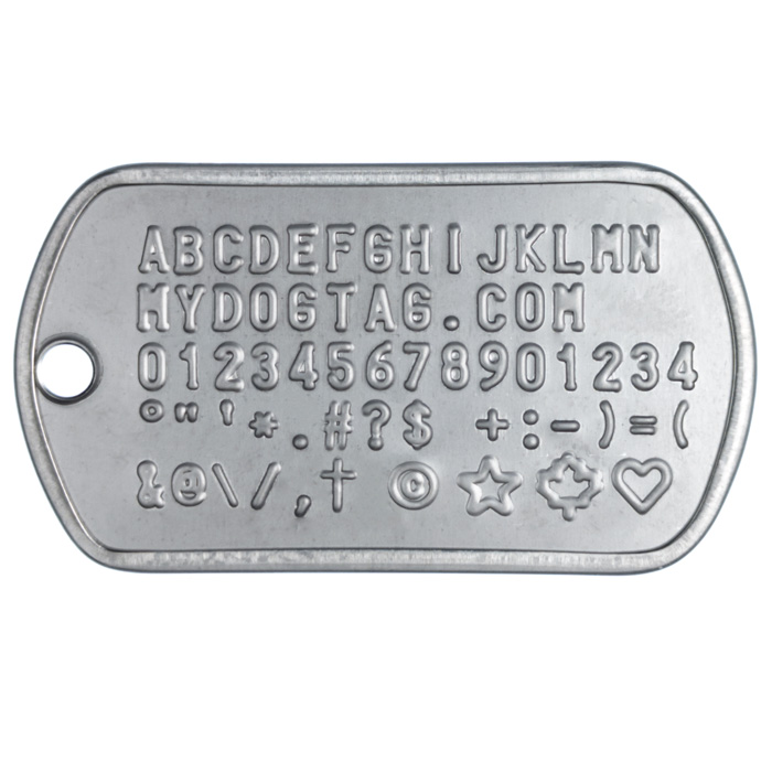 Empty Dog Tag, Metaza Dogtag, Blank Military Army ID tags for Pet, Nickel  Plated (22 x 36 mm)