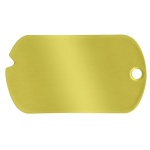 Notched Brass Dog Tag