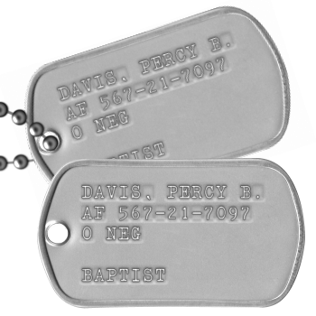 Army Dog Tags 1954-1967 (Vietnam War Era)