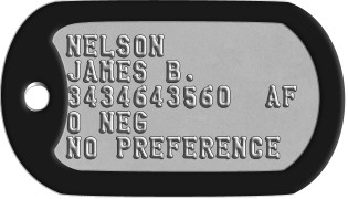 Air Force Dog Tags - Regulation Format 