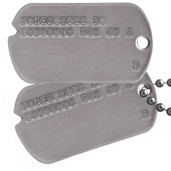 two-tone military dog tag necklace