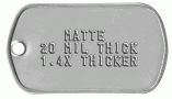 20mil Matte Dog Tag