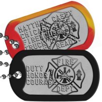 customizable firefighter dog tags