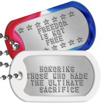 Single Stamped Military Style Dog Tag
