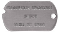 Operation Overlord D-Day Dog Tag - OPERATION OVERLORD  D-DAY  JUNE 6, 1944   