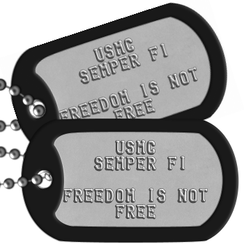 USMC Motto Dog Tags